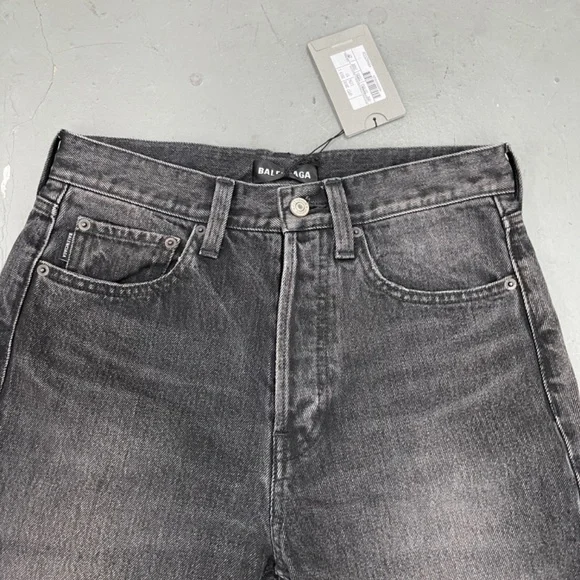 Balenciaga Black Denim Shorts Spring/Summer 2019